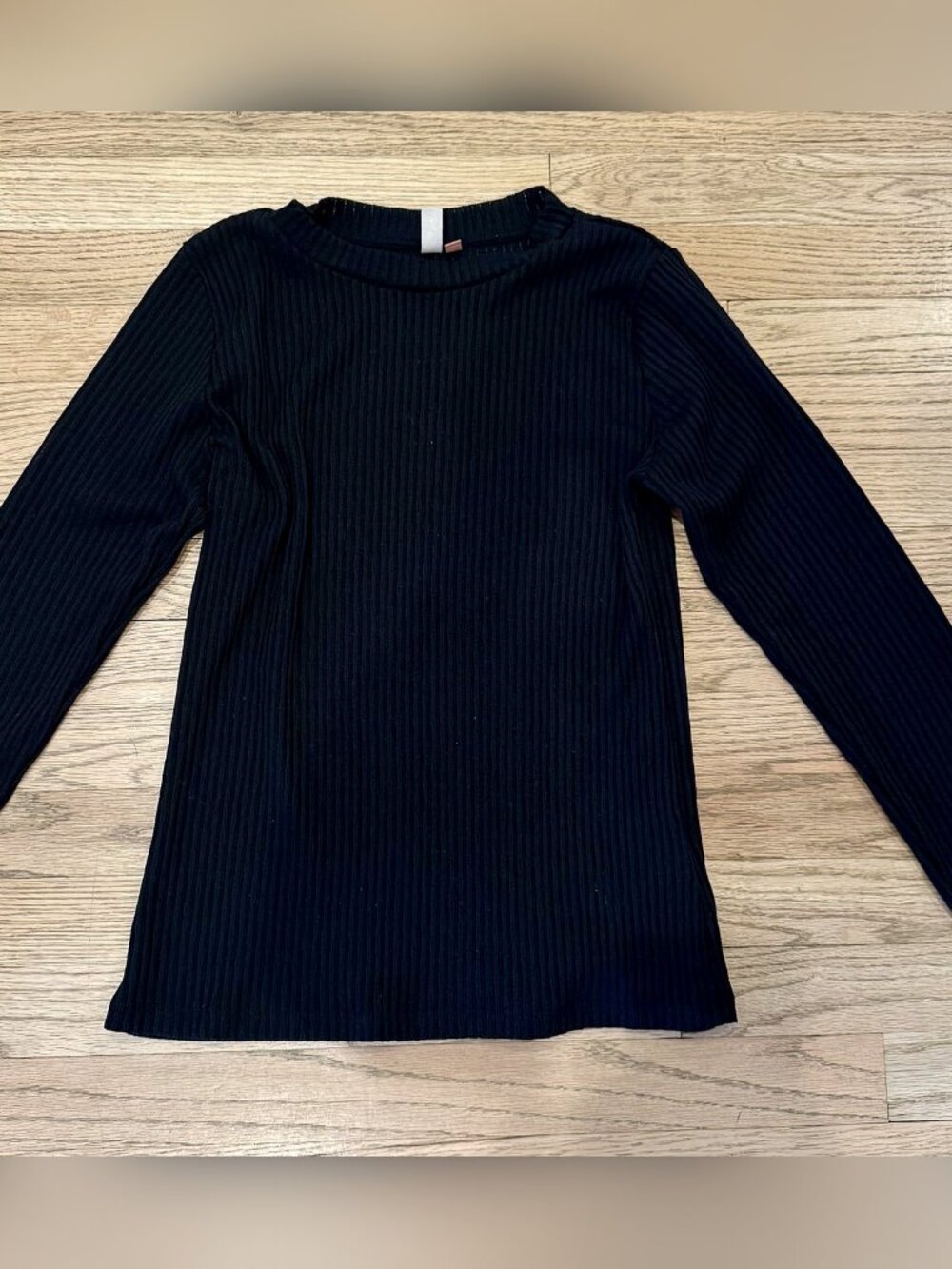Pilcro Anthropologie Black Ribbed Long Sleeve Top M